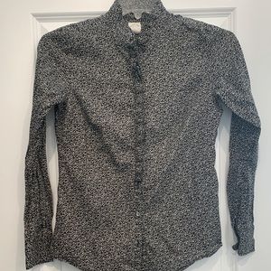 J Crew The Perfect Shirt size 2 EUC floral button down blouse